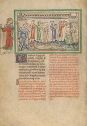 Die unbegrabenen Leichen der zwei Zeugen und das jubelnde Volk